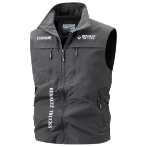 Renault Trucks Exclusive Logo Performance Multi-Pocket Sleeveless Vest OUFAV2100819RTZ - Renault Trucks Vest