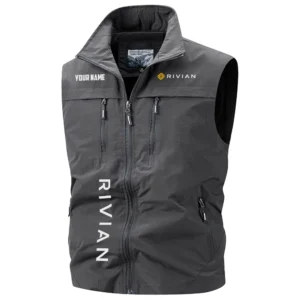 Rivian Exclusive Logo Performance Multi-Pocket Sleeveless Vest OUFAV2100819RVZ - Rivian Vest