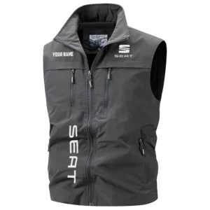 SEAT Cars Exclusive Logo Performance Multi-Pocket Sleeveless Vest OUFAV2100819SETZ - SEAT Cars Vest