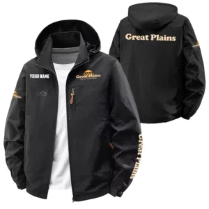 Great Plains Exclusive Logo Performance Softshell Waterproof Outdoor Jacket Detachable Hood OUFAWOJA0819GPZ - Great Plains Jacket