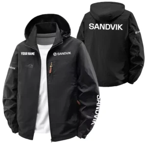 Sandvik Exclusive Logo Performance Softshell Waterproof Outdoor Jacket Detachable Hood OUFAWOJA0819SVZ - Sandvik Jacket