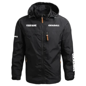 Gradall Exclusive Logo Performance Waterproof Outdoor Jacket Detachable Hood OUFAWOJC0819GRZ - Gradall Jacket