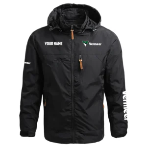 Vermeer Exclusive Logo Performance Waterproof Outdoor Jacket Detachable Hood OUFAWOJC0819VMZ - Vermeer Jacket