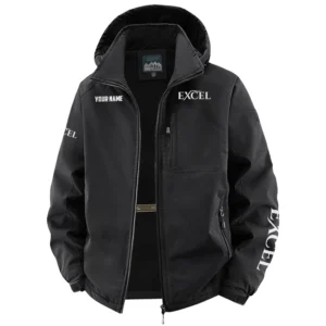 Excel Exclusive Logo Performance Fleece Windbreaker Jacket Detachable Hood TTFSV202C0819EXZ - Excel Jacket
