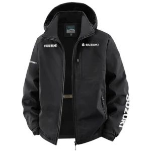 Suzuki Exclusive Logo Performance Fleece Windbreaker Jacket Detachable Hood TTFSV202C0819SUZ - Suzuki Jacket