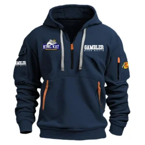 Gambler KingKat Tournament Performance Half Zipper Hoodie HCAH11501GBKK - Gambler KingKat Tournament Hoodie