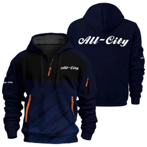 All-City Exclusive Logo Performance Half Zipper Hoodie OSMTBHHZ3D121104ACZ - All-City Hoodie