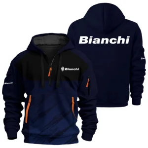 Bianchi Exclusive Logo Performance Half Zipper Hoodie OSMTBHHZ3D121104BAZ - Bianchi Hoodie