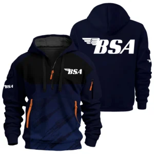 BSA Exclusive Logo Performance Half Zipper Hoodie OSMTBHHZ3D121104BSAZ - BSA Hoodie