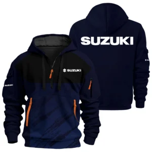 Suzuki Exclusive Logo Performance Half Zipper Hoodie OSMTBHHZ3D121104SUZ - Suzuki Hoodie