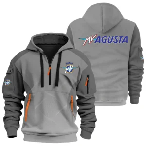 MV Agusta Exclusive Logo Performance Half Zipper Hoodie OSMTBHHZ3D121105MAZ - MV Agusta Hoodie