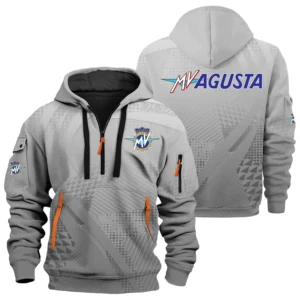 MV Agusta Exclusive Logo Performance Half Zipper Hoodie OSMTBHHZ3D121107MAZ - MV Agusta Hoodie