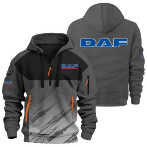DAF Trucks Exclusive Logo Performance Half Zipper Hoodie OUFAHHZ3D081904DAZ - DAF Trucks Hoodie