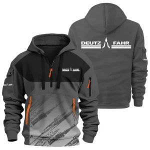 Deutz-Fahr Exclusive Logo Performance Half Zipper Hoodie OUFAHHZ3D081904DFZ - Deutz-Fahr Hoodie