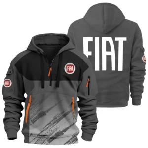 Fiat Exclusive Logo Performance Half Zipper Hoodie OUFAHHZ3D081904FTZ - Fiat Hoodie