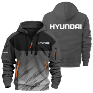 Hyundai Exclusive Logo Performance Half Zipper Hoodie OUFAHHZ3D081904HYZ - Hyundai Hoodie