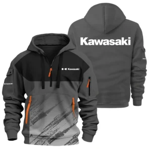 Kawasaki Exclusive Logo Performance Half Zipper Hoodie OUFAHHZ3D081904KAZ - Kawasaki Hoodie