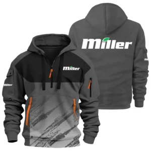 Miller Exclusive Logo Performance Half Zipper Hoodie OUFAHHZ3D081904MLZ - Miller Hoodie