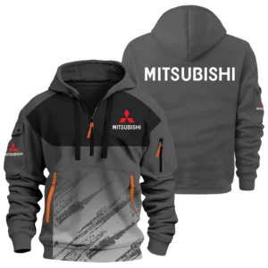 Mitsubishi Exclusive Logo Performance Half Zipper Hoodie OUFAHHZ3D081904MSBZ - Mitsubishi Hoodie