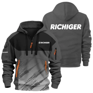 Richiger Exclusive Logo Performance Half Zipper Hoodie OUFAHHZ3D081904RCZ - Richiger Hoodie