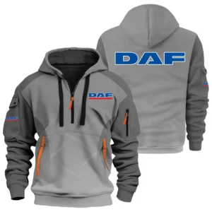 DAF Trucks Exclusive Logo Performance Half Zipper Hoodie OUFAHHZ3D081905DAZ - DAF Trucks Hoodie