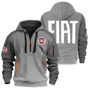 Fiat Exclusive Logo Performance Half Zipper Hoodie OUFAHHZ3D081905FTZ - Fiat Hoodie