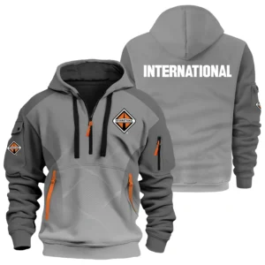 International Trucks Exclusive Logo Performance Half Zipper Hoodie OUFAHHZ3D081905INZ - International Trucks Hoodie
