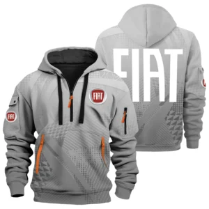 Fiat Exclusive Logo Performance Half Zipper Hoodie OUFAHHZ3D081907FTZ - Fiat Hoodie