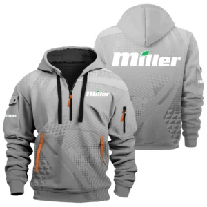 Miller Exclusive Logo Performance Half Zipper Hoodie OUFAHHZ3D081907MLZ - Miller Hoodie