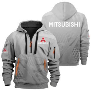 Mitsubishi Exclusive Logo Performance Half Zipper Hoodie OUFAHHZ3D081907MSBZ - Mitsubishi Hoodie