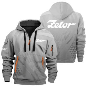 Zetor Exclusive Logo Performance Half Zipper Hoodie OUFAHHZ3D081907ZTZ - Zetor Hoodie