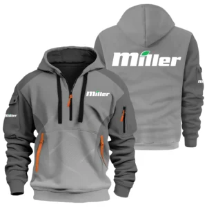 Miller Exclusive Logo Performance Half Zipper Hoodie OUFAHHZ3D081905MLZ - Miller Hoodie