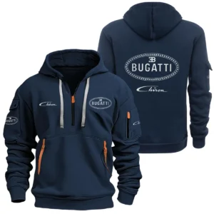 Bugatti Chiron Half Zipper Hoodie SNOVHHZ25BGCHI - Bugatti Chiron Hoodie