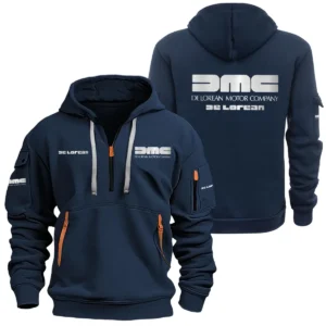 DeLorean DMC-12 Half Zipper Hoodie SNOVHHZ25DLDMC - DeLorean DMC-12 Hoodie
