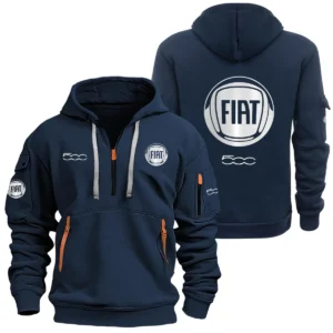 Fiat 500 Half Zipper Hoodie SNOVHHZ25FT500 - Fiat 500 Hoodie