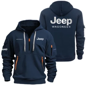 Jeep Wagoneer Half Zipper Hoodie SNOVHHZ25JEWGW - Jeep Wagoneer Hoodie