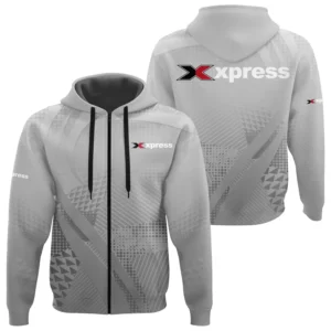Xpress Exclusive Logo Performance Zipper Hoodie TTFSHDZ3D081907XBZ - Xpress Hoodie