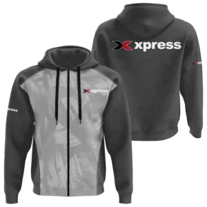 Xpress Exclusive Logo Performance Zipper Hoodie TTFSHDZ3D081910XBZ - Xpress Hoodie