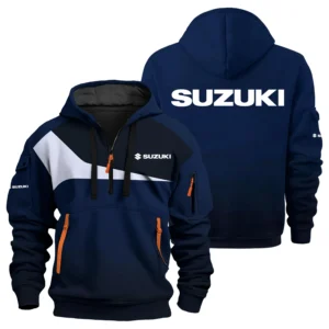 Suzuki Exclusive Logo Performance Half Zipper Hoodie TTFSHHZ3D081903SUZ - Suzuki Hoodie