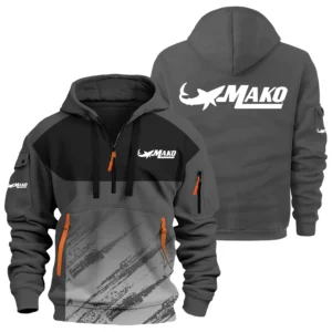 Mako Exclusive Logo Performance Half Zipper Hoodie TTFSHHZ3D081904MAZ - Mako Hoodie
