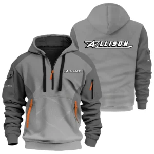 Allison Exclusive Logo Performance Half Zipper Hoodie TTFSHHZ3D081905ALZ - Allison Hoodie