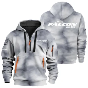 Falcon Exclusive Logo Performance Half Zipper Hoodie TTFSHHZ3D081906FAZ - Falcon Hoodie