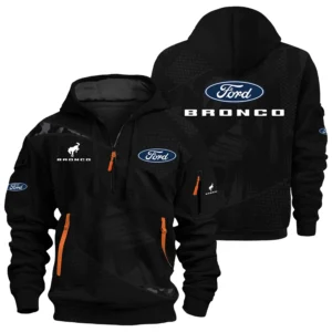 Ford Bronco Exclusive Logo Performance Half Zipper Hoodie CARHHZ110612FFBZ - Ford Bronco Hoodie