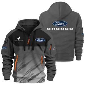 Ford Bronco Exclusive Logo Performance Half Zipper Hoodie CARNHHZ110604FFBZ - Ford Bronco Hoodie