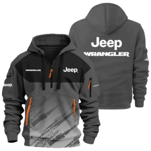 Jeep Wrangler Exclusive Logo Performance Half Zipper Hoodie CARNHHZ110604JWRZ - Jeep Wrangler Hoodie