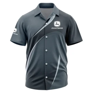 John Deere Exclusive Logo Performance Short Sleeve Camp Collar Shirt FAHWSCS001JDZ - John Deere Camp Collar Shirt