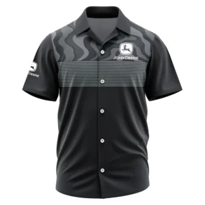 John Deere Exclusive Logo Performance Short Sleeve Camp Collar Shirt FAHWSCS002JDZ - John Deere Camp Collar Shirt