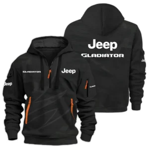 Jeep Gladiator Exclusive Logo Performance Half Zipper Hoodie HTHHZ01JEJGL - Jeep Gladiator Hoodie