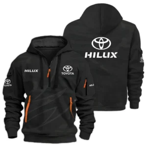 Toyota Hilux Exclusive Logo Performance Half Zipper Hoodie HTHHZ01TYTTH - Toyota Hilux Hoodie