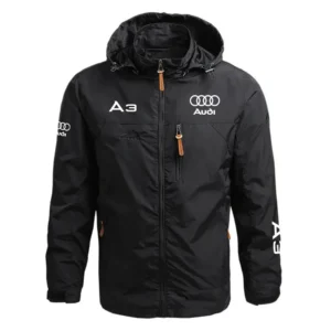 Audi A3 Performance Waterproof Outdoor Jacket Detachable Hood Windbreaker HTWOJAUA3 - Audi Jacket